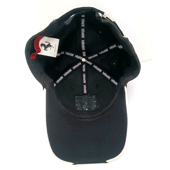 Scuderia Ferrari Formula One Blk Strapback Hat Logo Patch - Picture 7 of 9